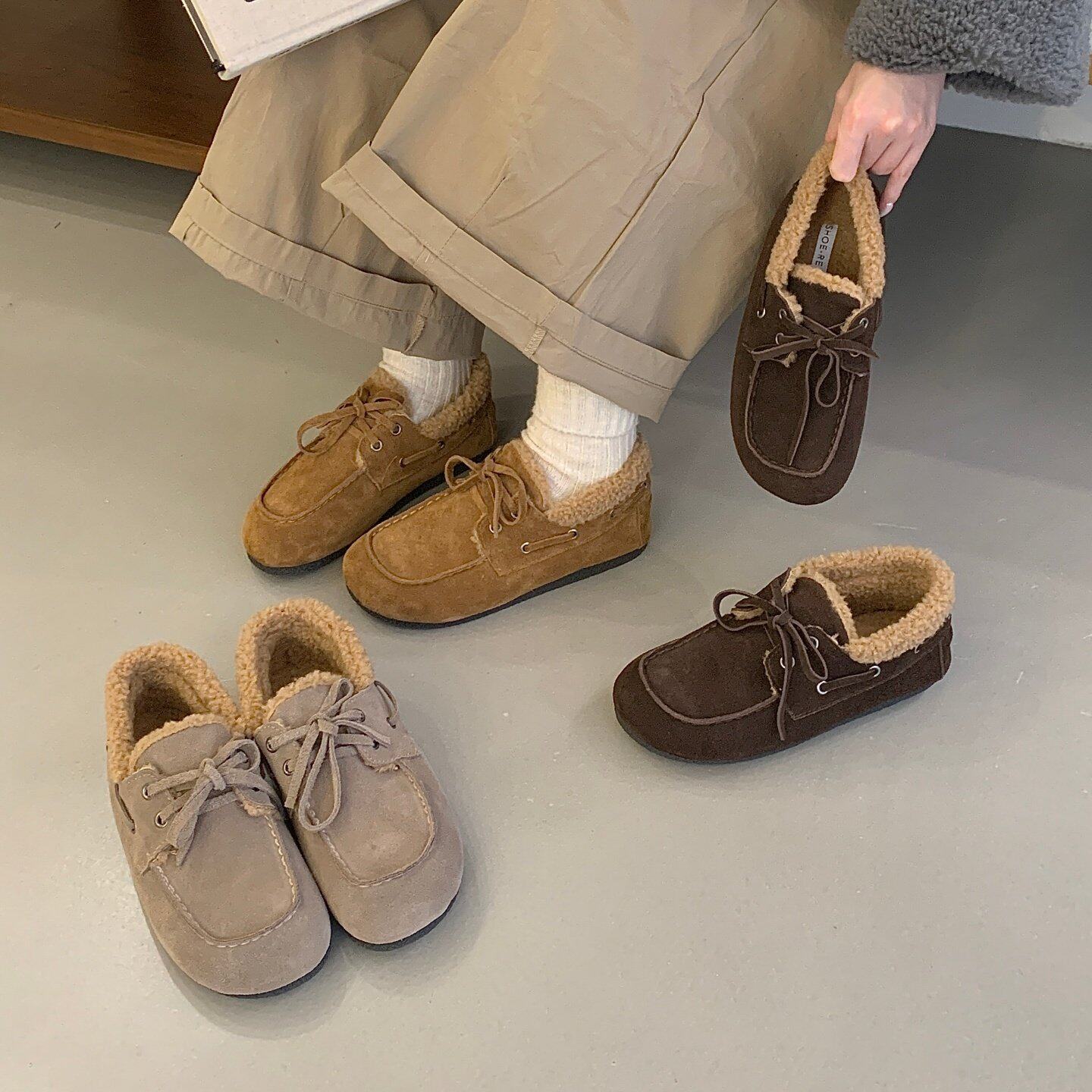 SHOE-REN韩版牛反绒加