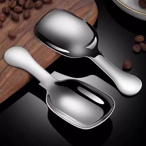 不锈钢加厚茶匙茶叶勺子分茶勺取茶叶铲子短柄雪糕勺甜品家用小勺