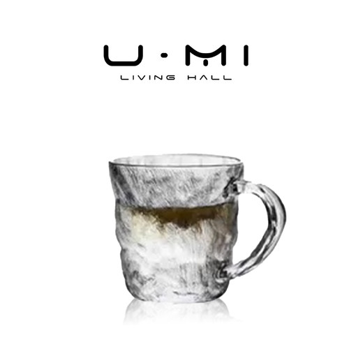 U Mi LIVING·锤纹 | 杯具日式冰川纹玻璃杯高颜值茶杯耐高温纯色