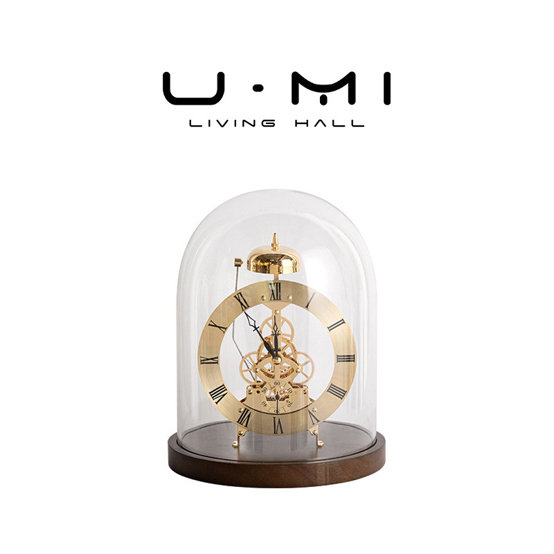U Mi LIVING · 机械 | 时钟黑胡桃机械实木夜光灯座钟装饰摆件