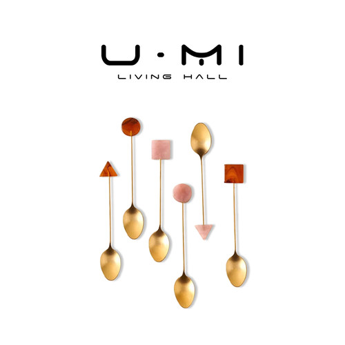 U Mi LIVING · 如水 | 咖啡勺日式几何不锈钢甜品创意简约搅拌勺