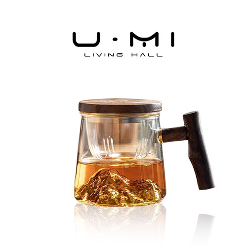 U Mi LIVING·远山|茶具茶杯茶水分离玻璃杯水杯办公室日式泡茶杯