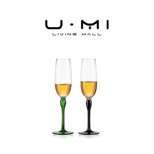 U Mi LIVING · 蓝波 | 中古气泡酒香槟杯高脚法式复古红酒杯家用