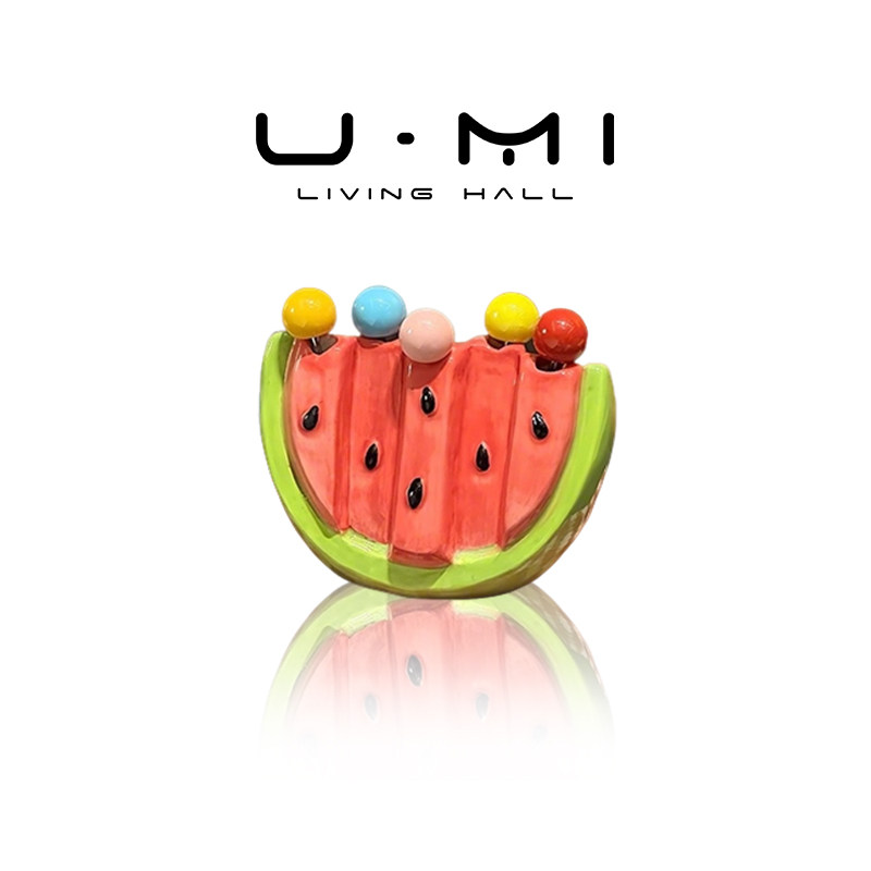 U Mi LIVING · 夏日 | 水果叉套装不锈钢可爱陶瓷叉罐蛋糕水果签