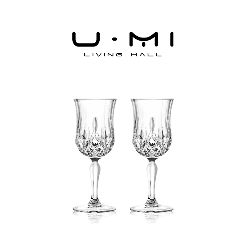 U Mi LIVING · 傲柏 | 欧式古典浮雕高脚杯水晶玻璃葡萄红酒杯