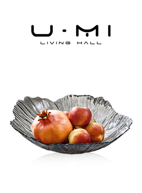 U Mi LIVING · 橙空 |果盘透明PET高级感零食糖果摆放盘轻奢简约