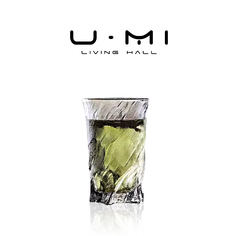 U Mi LIVING·冰玄 | 杯具冰川纹玻璃杯日式家用威士忌酒杯洋酒杯