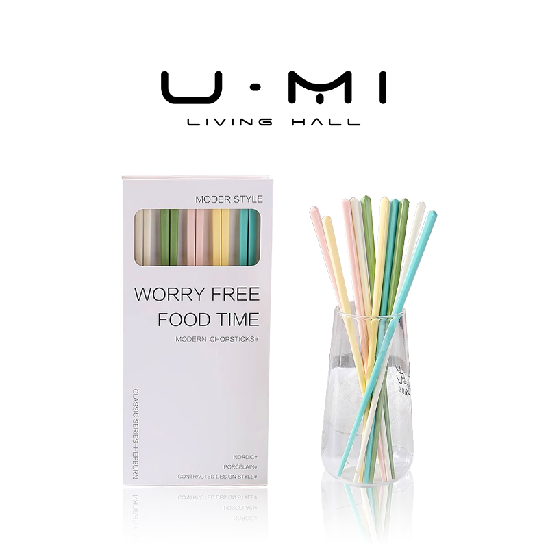 U Mi LIVING·雪白 | 筷子陶瓷家用食品级礼盒装防霉耐高温奶油风