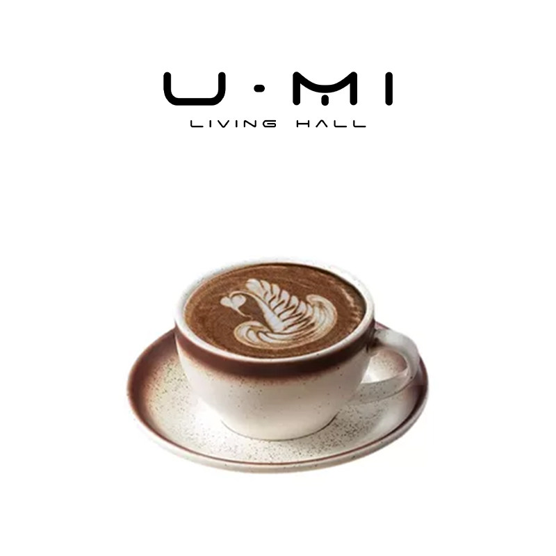 U Mi LIVING·泽田|杯具咖啡杯碟套装陶瓷美式拉花杯日式复古家用