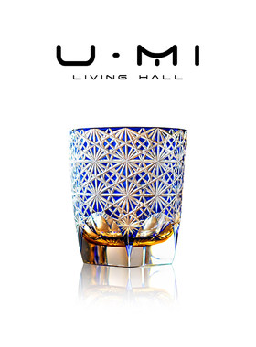 U Mi LIVING · 蓝雏 | 酒具水晶玻璃杯日式手工雕花威士酒杯轻奢