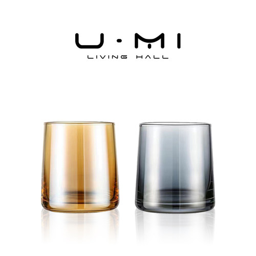 U Mi LIVING·简浮|漱口杯玻璃简约情侣透明酒店家用牙刷套装杯子