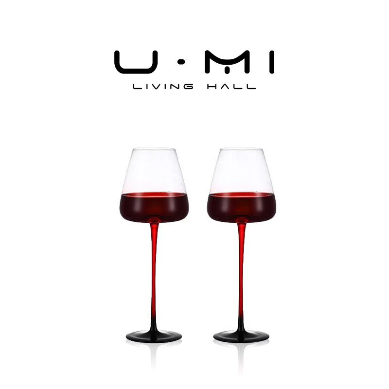 U Mi LIVING · 莱特 | 欧式套装手工玻璃高脚杯黑底红酒杯醒酒器
