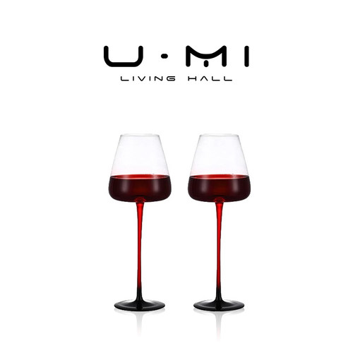 U Mi LIVING · 莱特 | 欧式套装手工玻璃高脚杯黑底红酒杯醒酒器
