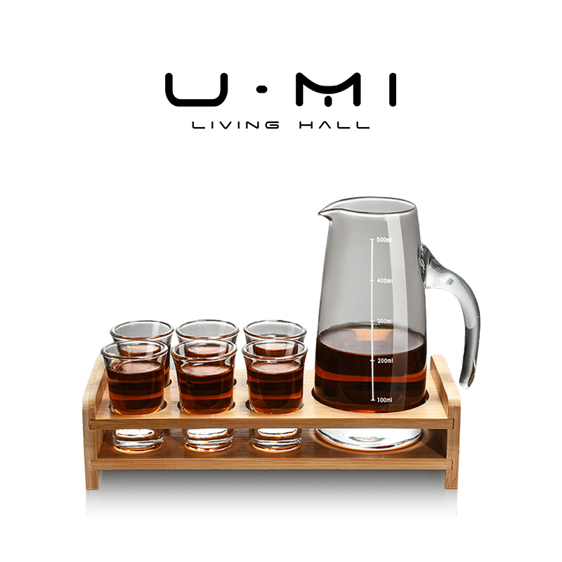 U Mi LIVING · 子弹 | 酒具日式简约白酒杯套装玻璃分酒器一口杯