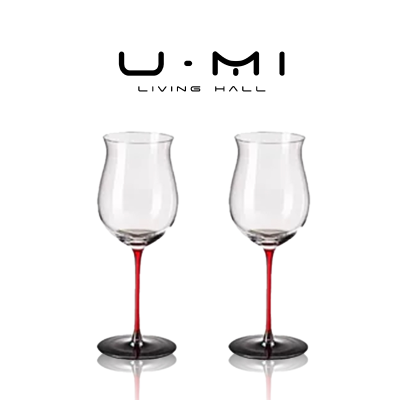 U Mi LIVING·墨漓|酒具彩色大肚玻璃高脚香槟家用高级感红酒杯子