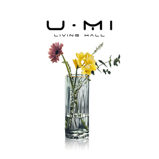 金川 LIVING 花瓶北欧简约创意轻奢透明玻璃摆件插花器