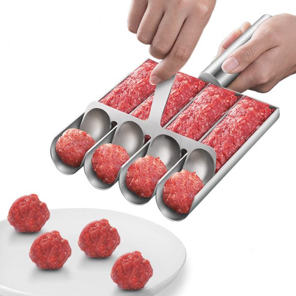 虾滑制作肉丸肉丸鱼丸丸子炸丸子4不锈钢模具子模具器器30