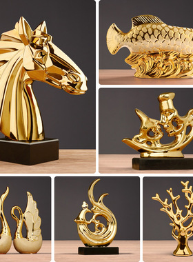 酒柜装饰品摆件电视柜新中式小摆设工艺品家居饰品马玄关客厅摆件