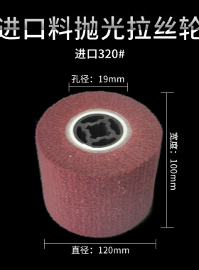 拉丝轮不锈钢专用进口尼龙轮拉丝机百洁布金属铜铝抛光轮打磨镜面