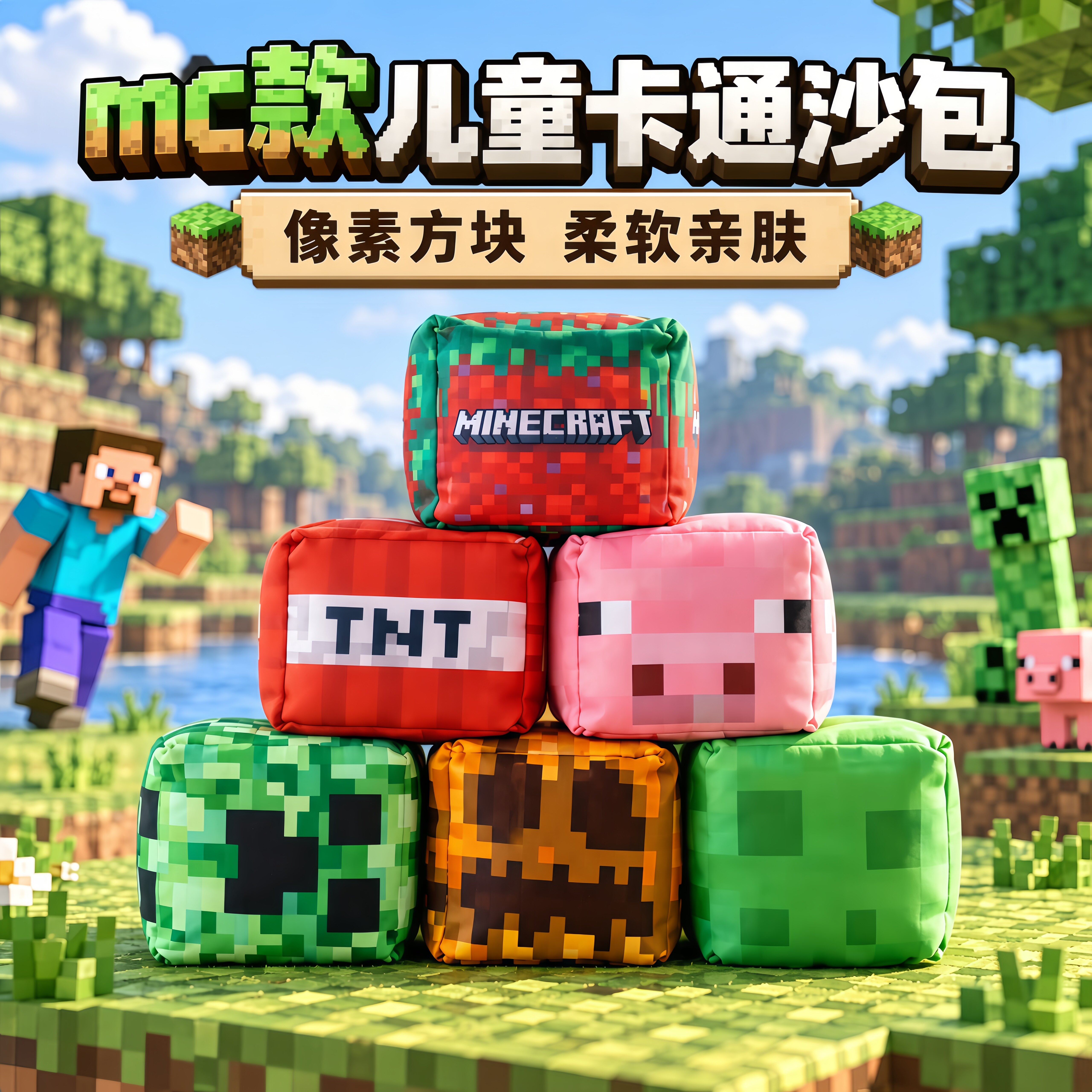 我的世界沙包小学生儿童专用卡通帆布沙包户外投掷玩具比赛推荐