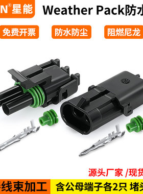 Delphi连接器DJ3021Y-2.5-11/21 两芯防水插头12015792/12010973