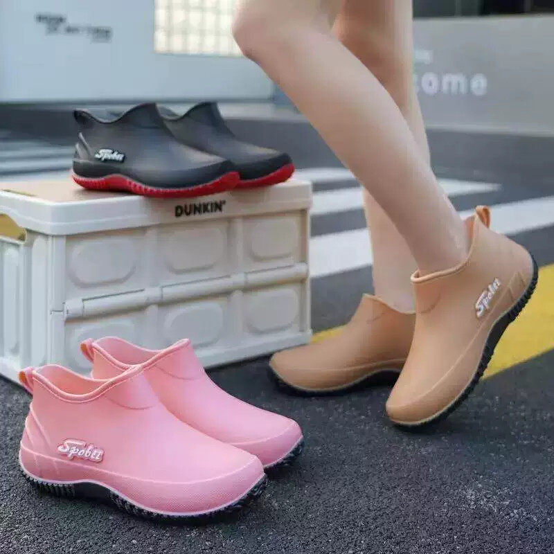 浅口雨鞋女款时尚防滑防