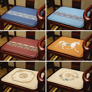 夏季海绵冰藤坐垫防水红木椅垫办公室久坐屁垫R圈椅靠垫沙发垫背