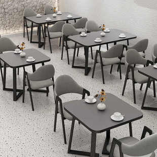 餐饮快餐商用桌椅长方形家用餐桌早餐麻辣烫面馆食堂饭店吃饭桌子