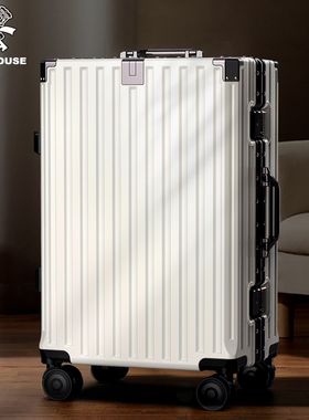EMINI HOUSE 行李箱女结实耐用拉杆箱万向轮铝框箱密码箱20登机箱