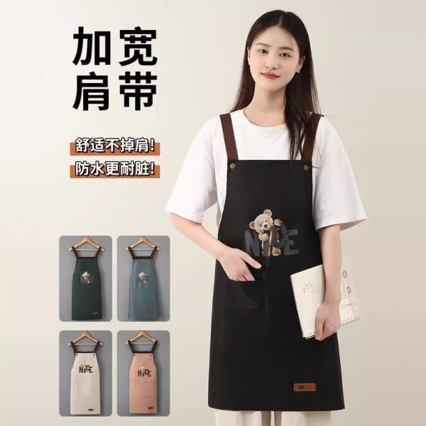 腰定制防水新款做饭厨房围裙餐饮工作服专用围2024时尚家用可爱