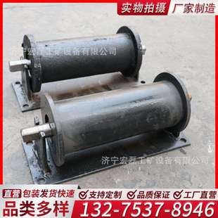 铸钢地滚井下提升铸铁焊接实心地滚轮200 400钢丝绳绞车托绳轮