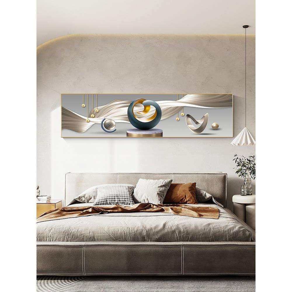 卧室床头画高级感主卧挂画2023新款女孩房轻奢壁画客厅房间装饰画