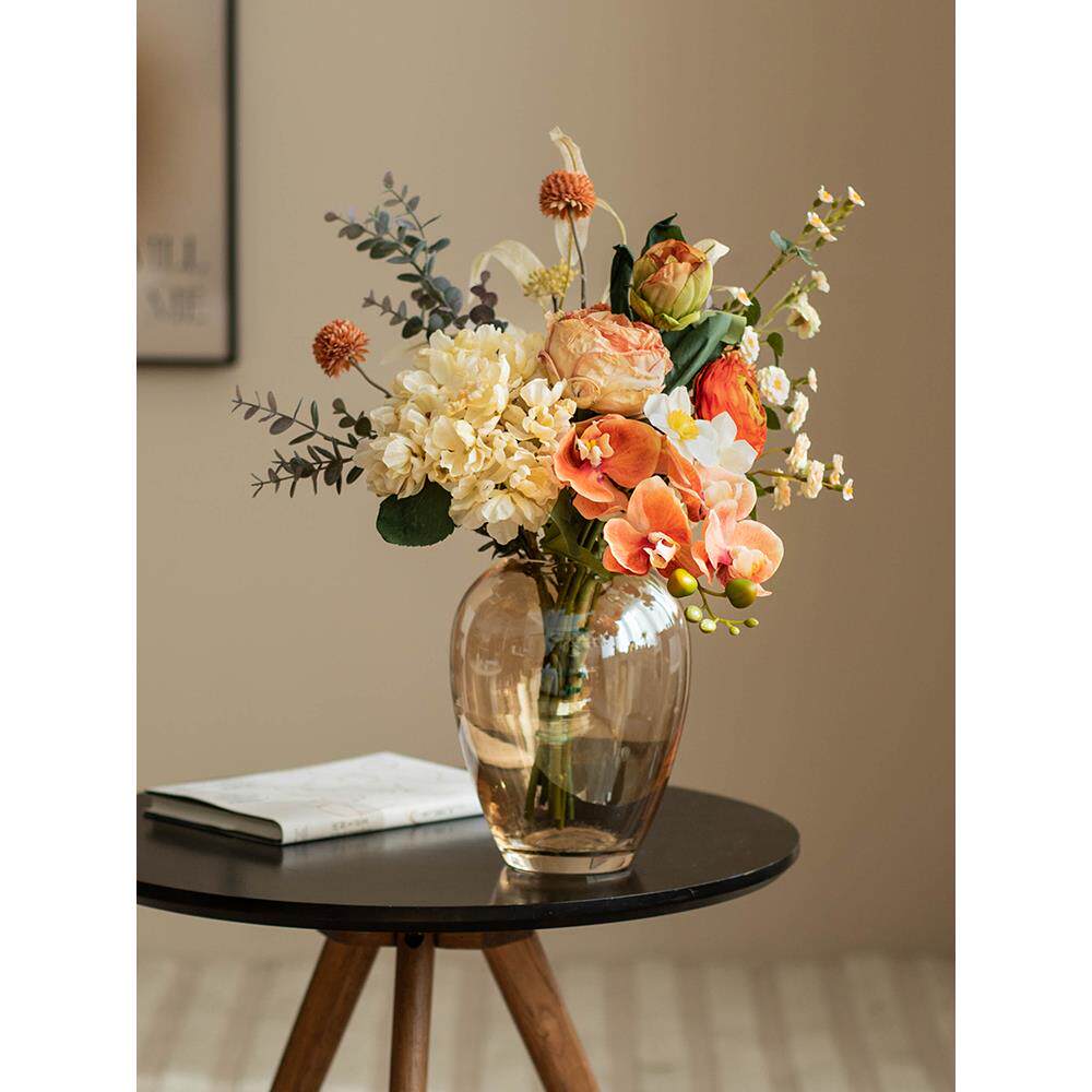 轻奢花摆件客厅花束假花摆设蝴蝶兰餐桌装饰花