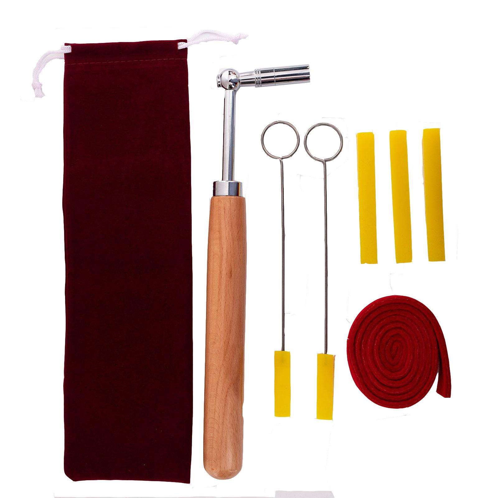 钢琴调音工具8件套乐器配件调律套装黄色止音皮货源细杆扳手