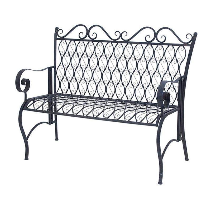 欧式家用铁艺沙发椅户外双人座椅公园长凳阳台庭院休闲椅子