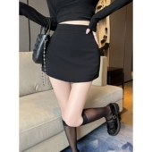 2024新款 西装 裙法式 半身裙女夏季 气质开叉包臀韩版 a字裙子高级感