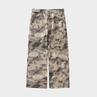 Amicus Animae 做旧水洗沙漠迷彩工装伐木裤