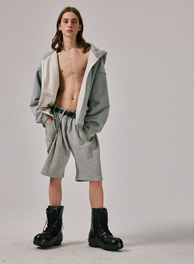 Amicus Animae 定织磨毛细毛圈解构拼接卫裤短裤