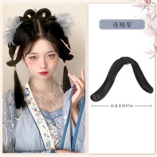 假发古风汉服假发包一体式盘发发髻宋制花千N骨古装造型少女日雷