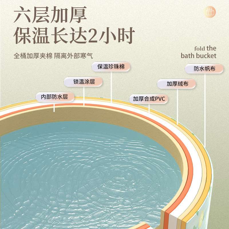 泡澡桶大人折叠家用洗澡桶成人儿童冬天泡浴桶秋冬全身沐浴桶浴缸