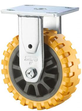 SUPO/向荣动力6寸承重型定向橙色防滑PU聚氨酯脚轮Z07-04-150-252