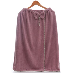 厂家加大80 浴裙 140超细纤维蝴蝶结抹胸浴巾可爱韩版