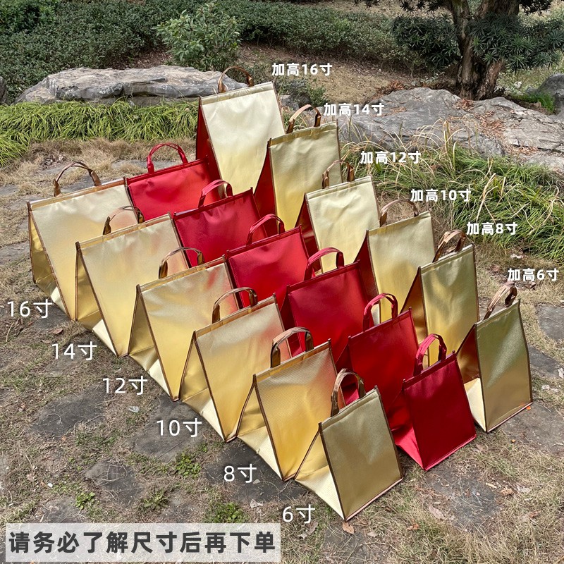 双层蛋糕保温袋加高6寸-16寸冷藏袋手提配送大号保鲜袋超市保冷袋