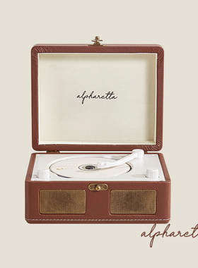 Alpharetta艾法瑞塔CD机播放机复古便携式留声机碟片光盘随身听