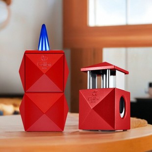 COLIBRI科乐比进口雪茄剪刀断头台式 二合一V型平口烟灰缸钳具礼盒