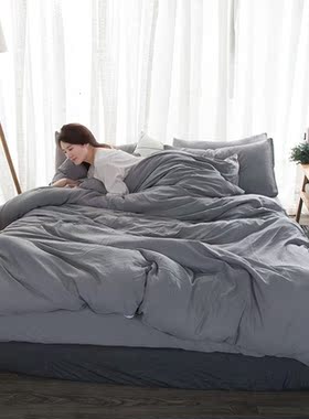 cotton bed sheets quilt cover sheet 4 set 水洗棉四件套床单套