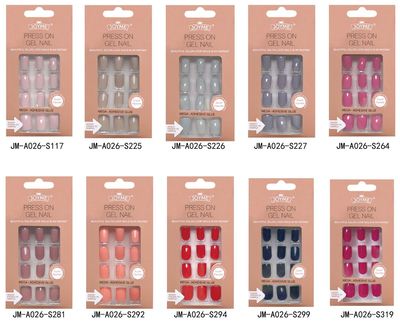 Nails Art Fake Nail Tips False Press on Coffin with Glue