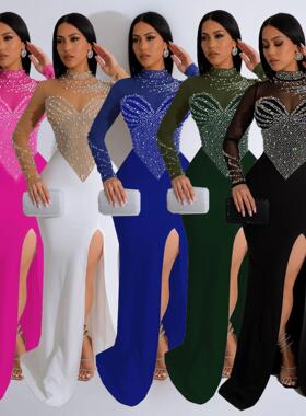 2023 new Women's Fanny pack hip slit dress Party skirt e