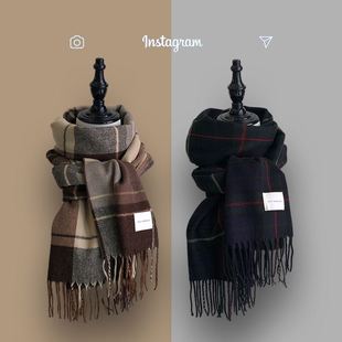 Pashmina Women Scarf Thick Warm Winter Plaid Scarf Shawl