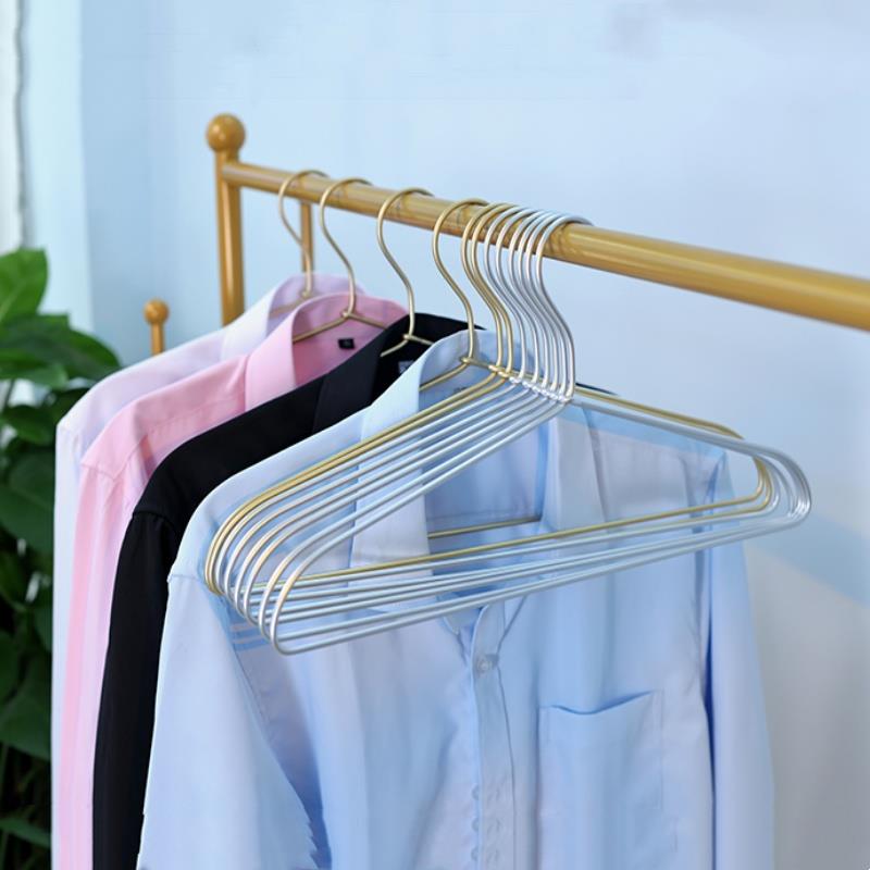 衣架铝合金金属衣服架衣架简约防滑无痕架子晾衣架挂衣架家用包邮